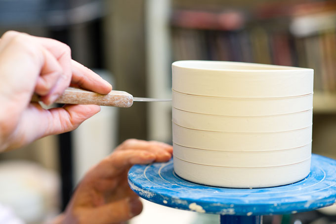 Lara Scobie in her studio 2016